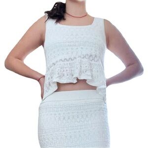 REVOLVE House of Harlow 1960 Crochet Crop Top- White